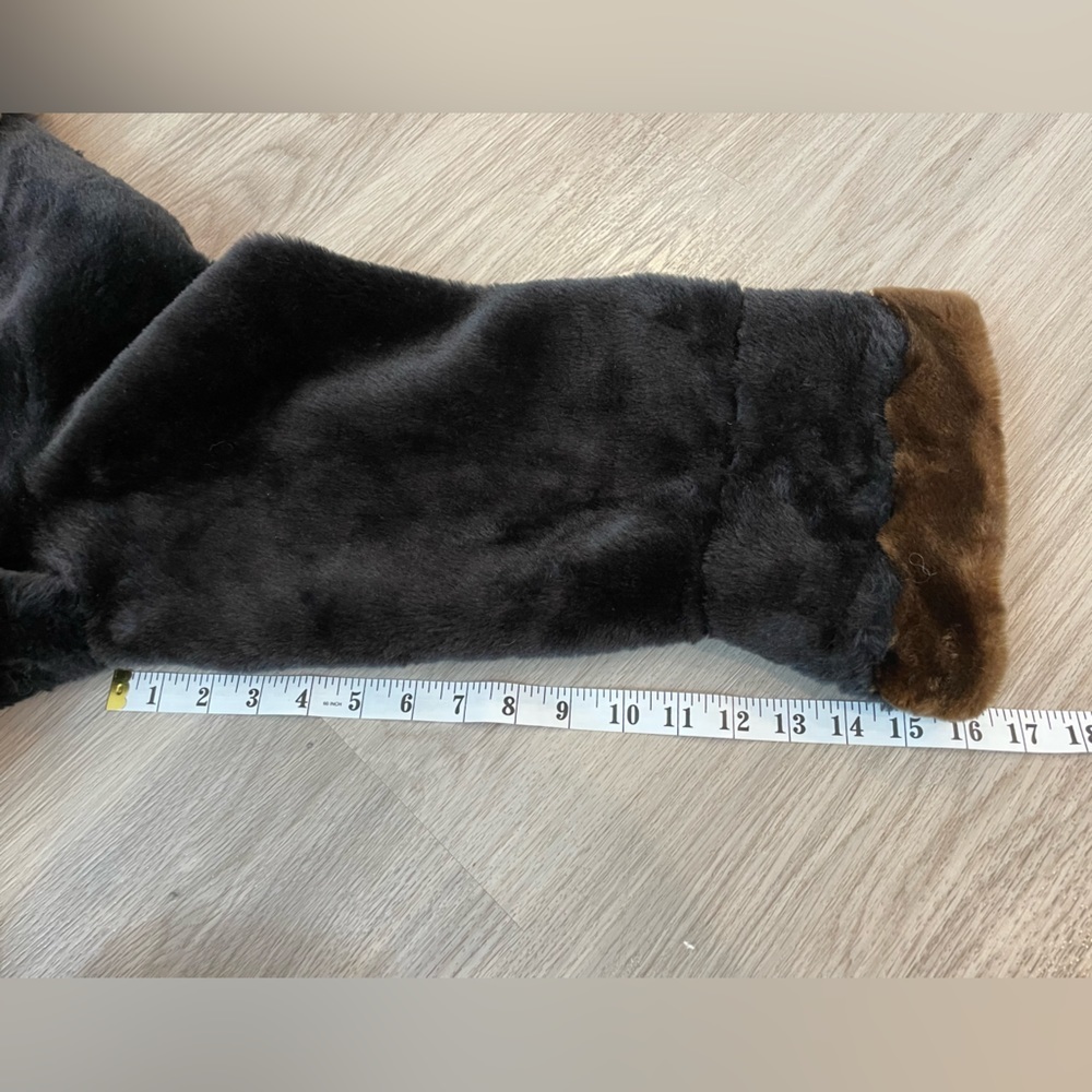 NWT - MODEL FRANCE Luxurious Black & Brown Teddy Faur Fur Jacket. - Picture 9 of 12